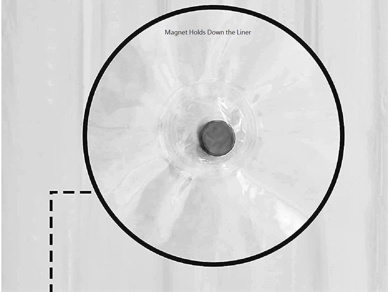 Shower Curtain Liner Mildew Resistant Vinyl Magnetized Bottom Grommets