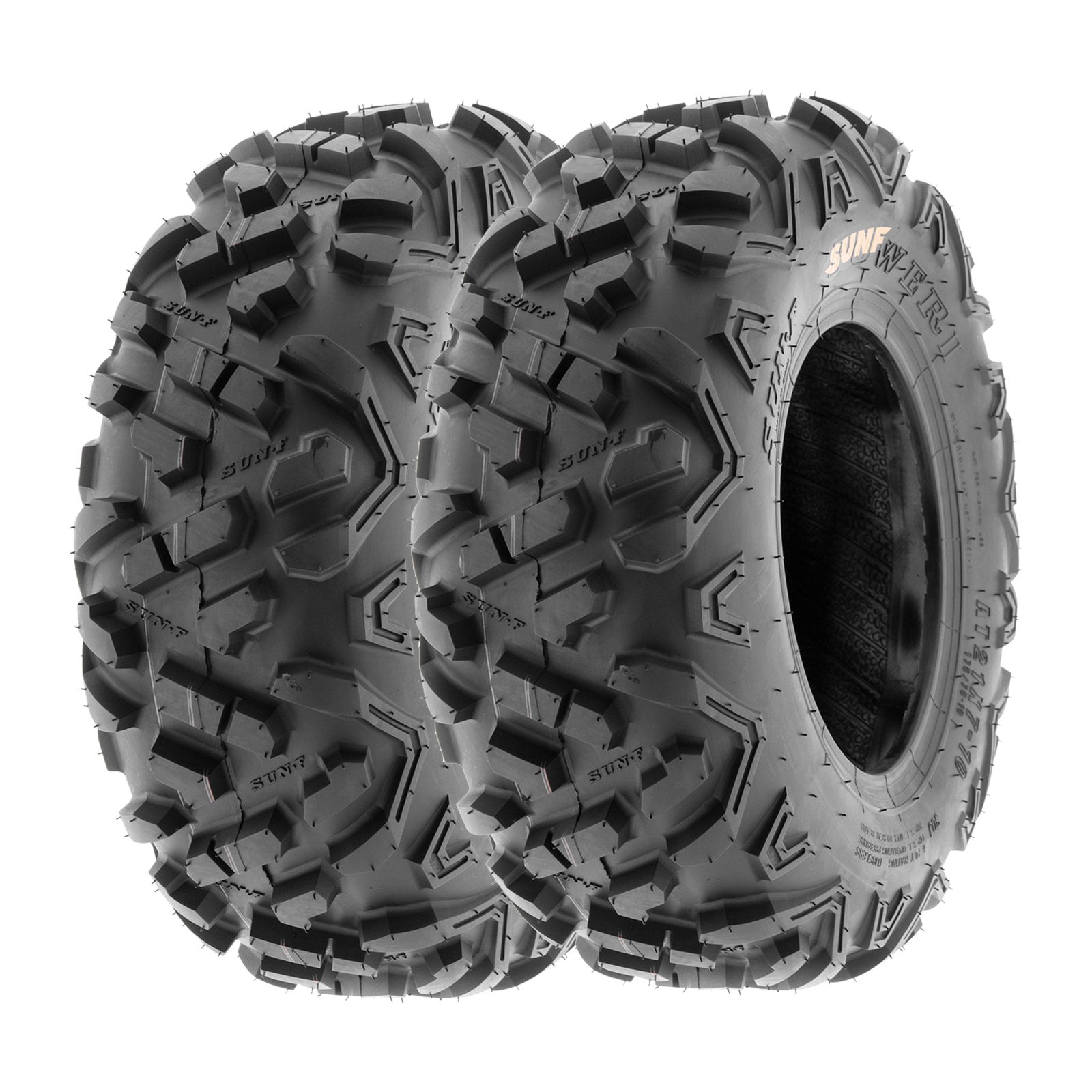 SunF 19x7-8 ATV UTV 19x7x8 All Terrain Tires 6 PR A051 - Pair of 2 POWER II