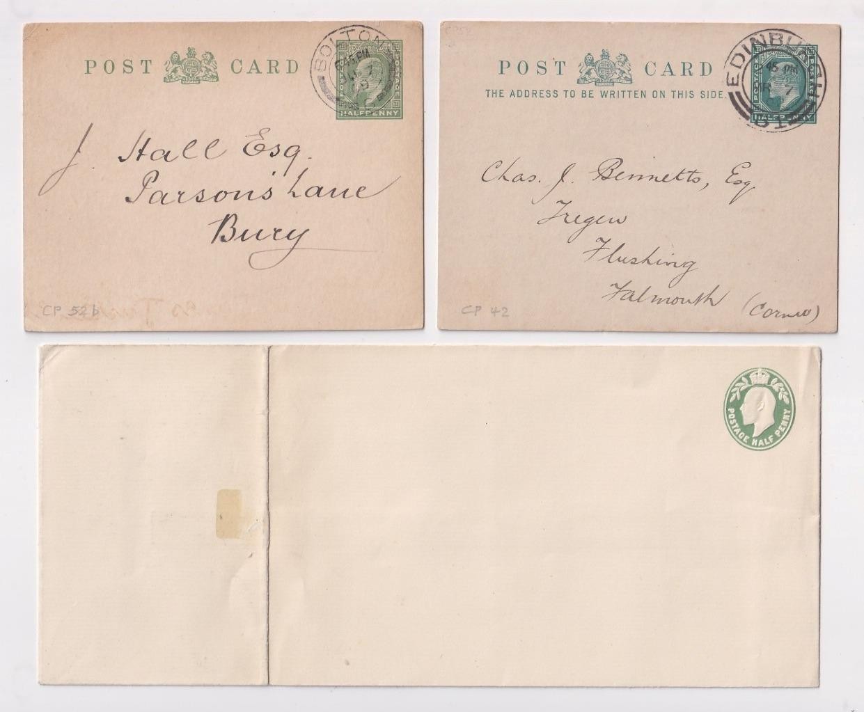 GB QV, EDVII, GV, GVI, QEII x 145 Stationery Registered, Envelopes, Lettercards.