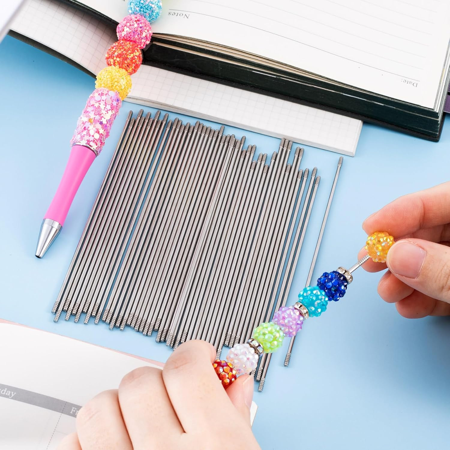 20 Rust-Resistant Stainless Steel Pen Extenders for Beadable Pens (4.6")