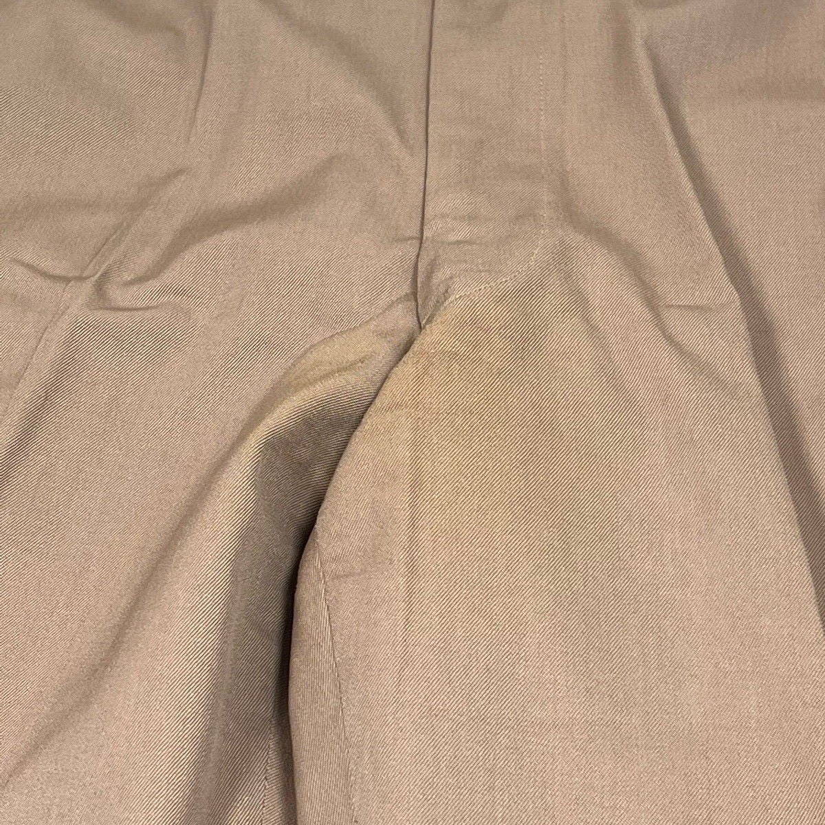 Vintage 1940s mens Tan suspender pants Davis Clothing Co. Talon 32X29