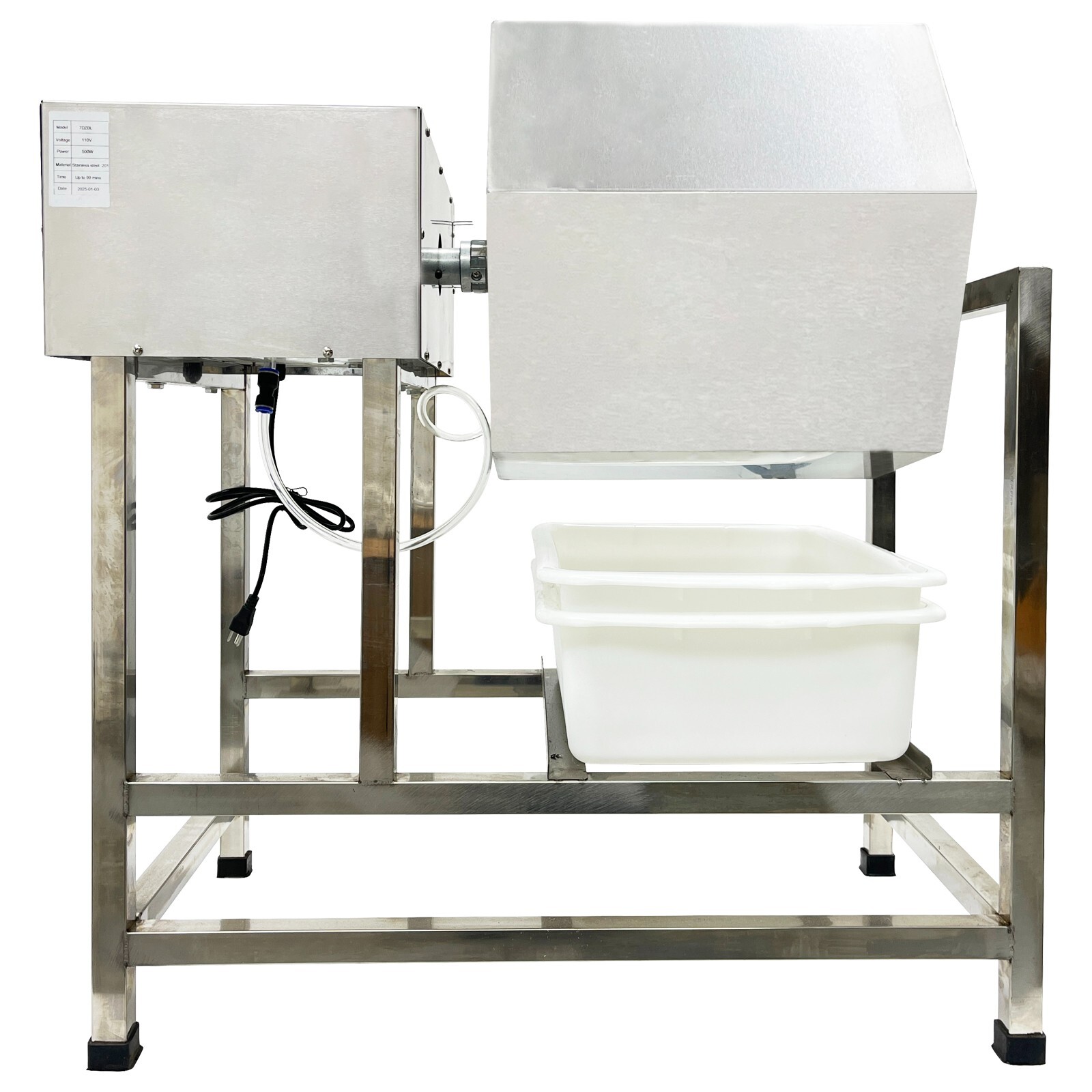 104 LBS Vacuum Pump Meat Food Tumbler Mixer Curing Rolling Kneading Machine 110V