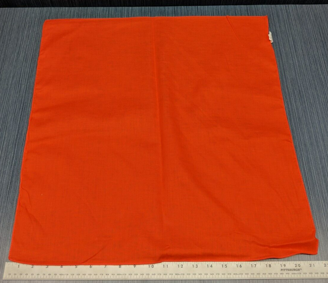 Lot of 60 Orange Solid Cotton Biker Sport Bandana 22" x 22" 100% Cotton