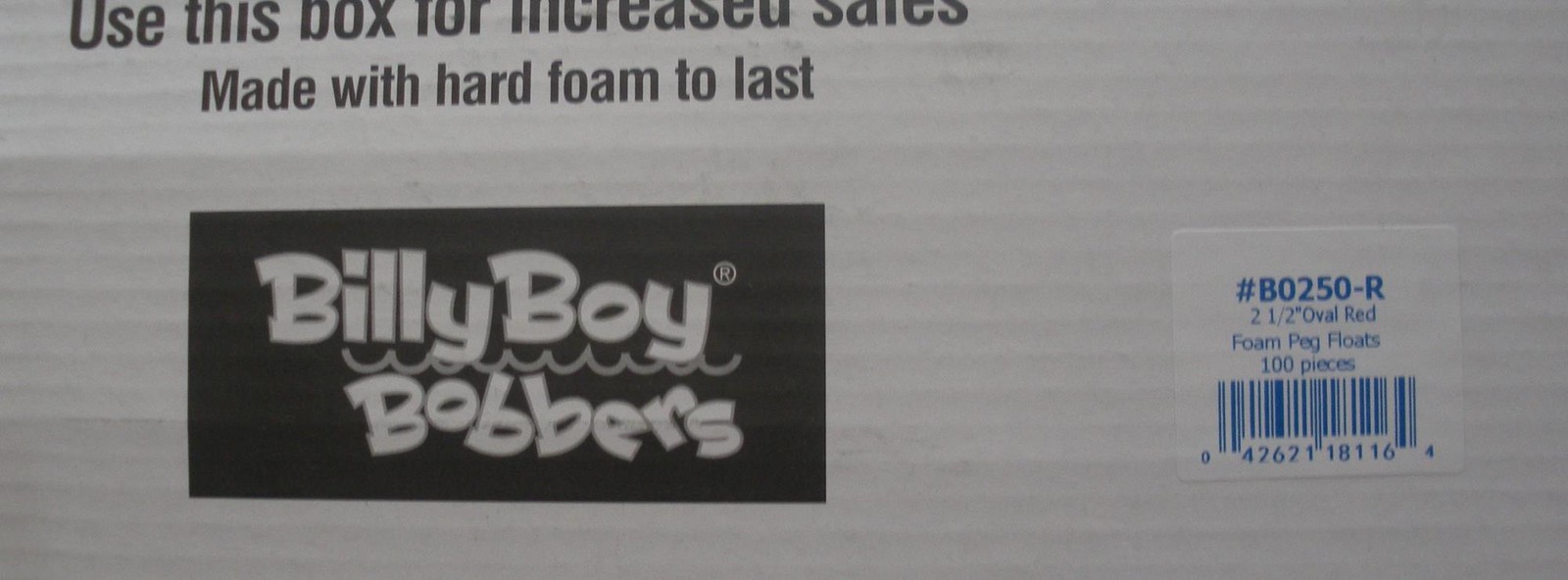 Betts BO250-R 2 1/2 in Red Oval Float With Black Peg box of 100