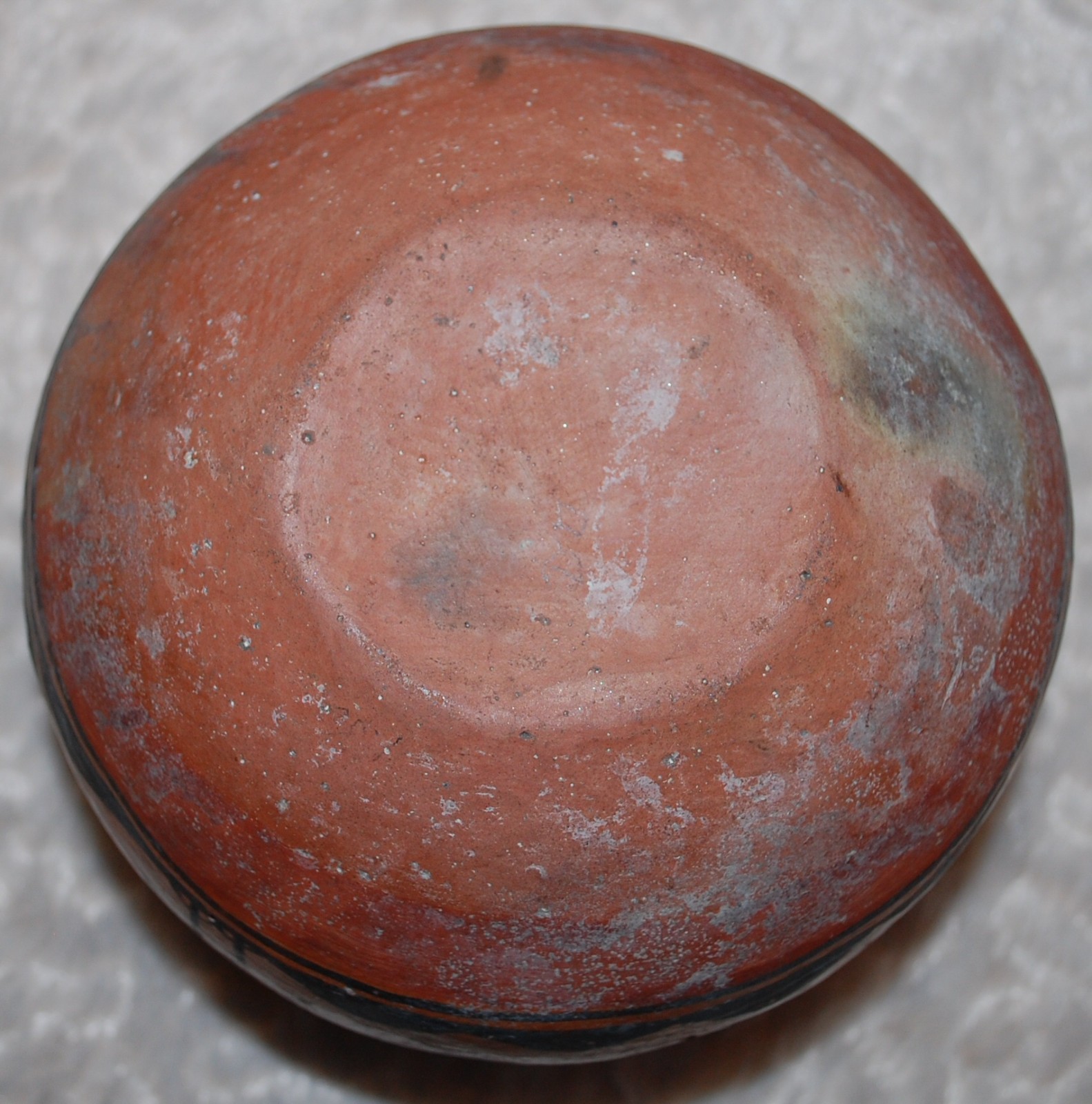 Early 1900-1920 Zia Pottery Jar with Bird and Flower figures- 6" diameter -Solid