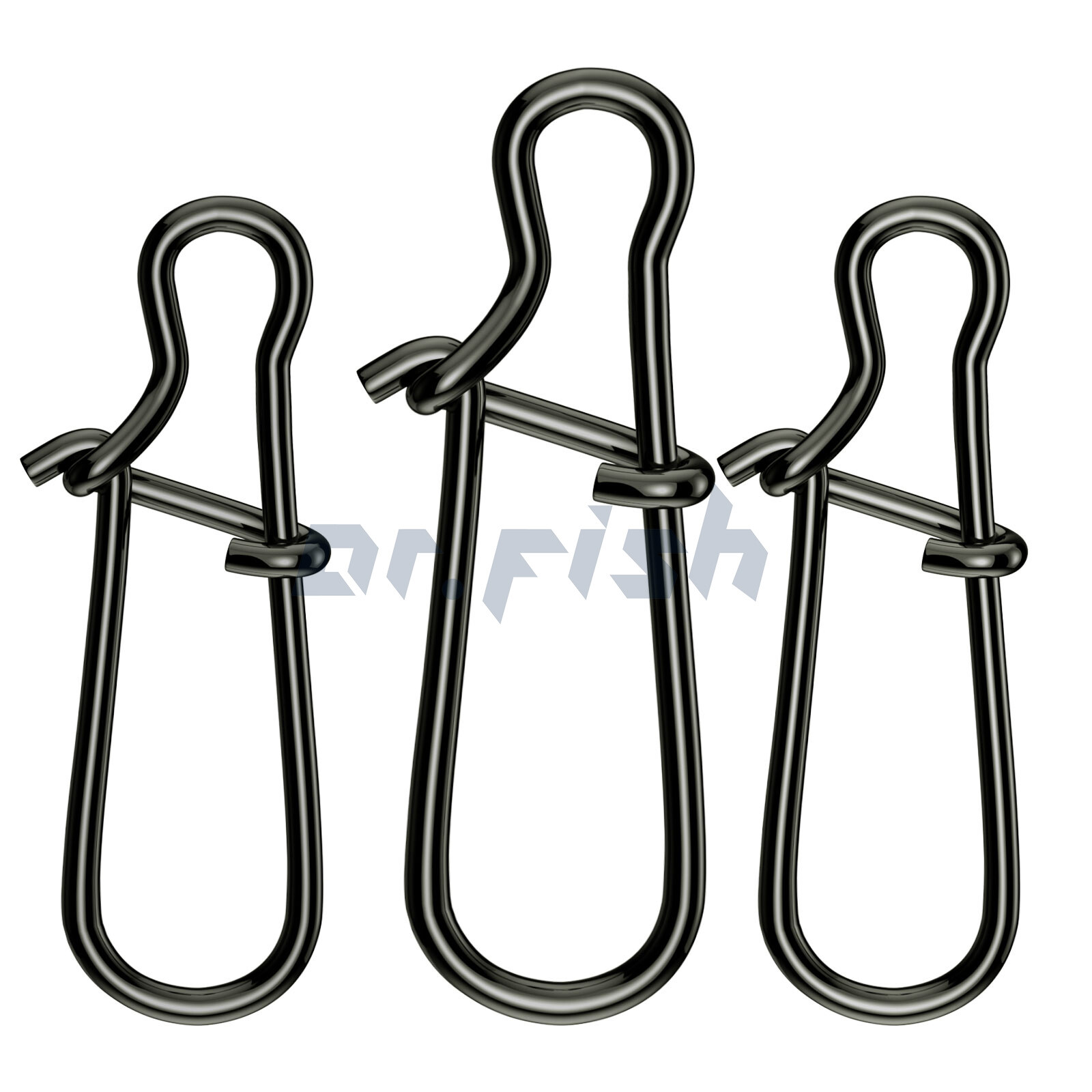 DR. FISH 50/500pcs Fishing Duo-lock Snap 25-220 LBs Stainless Steel Lure Tackle
