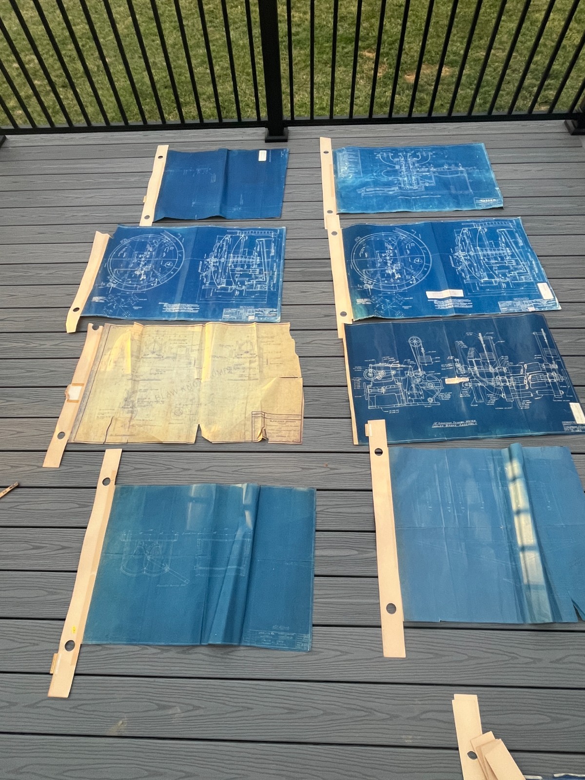 Lot 8 Vtg Industrial Blueprints Champion Paper Dorr Blue Print Dilts Blaw Knox