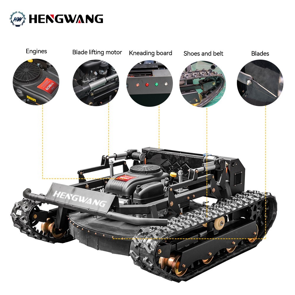 Remote Control Gasoline Lawn Mower All Terrain Outdoor Off-Road Reclamation