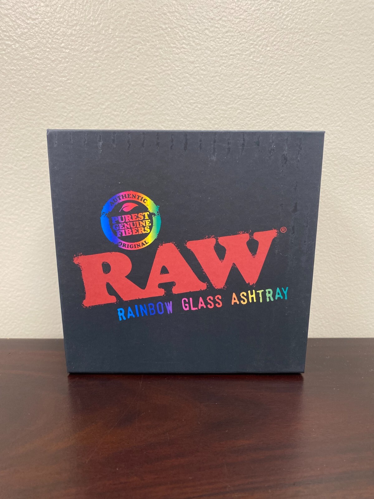 RAW Ashtray Crystal RAINBOW GLASS Round Beveled Ash Tray New in Box