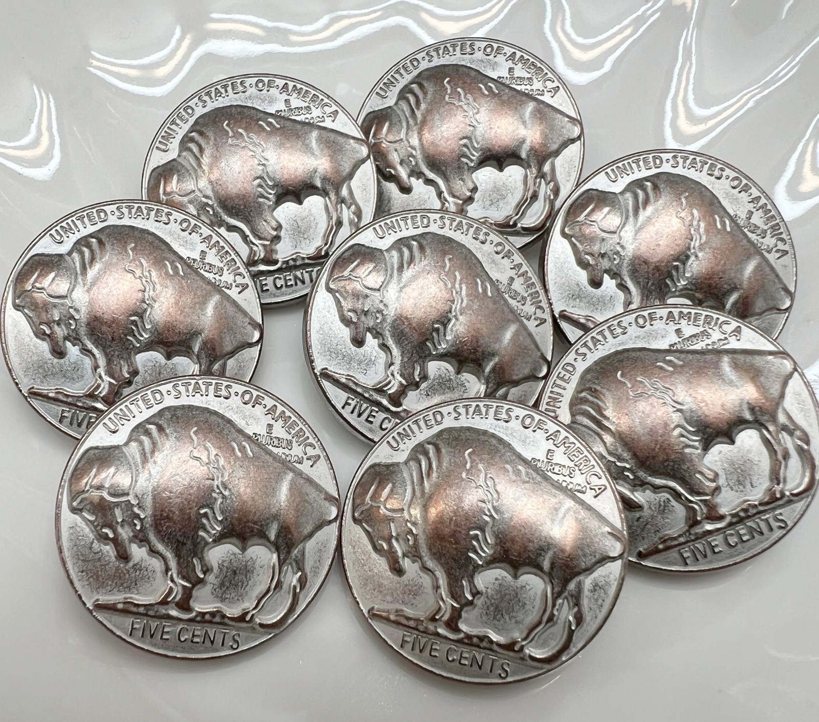 10PC Rustic Red Copper Buffalo Rustic Metal Buttons Shank Buttons 1" 26mm