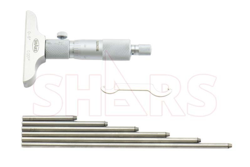 Shars 0 - 6" Depth Micrometer Set Hardened Toolmaker Milling NEW P}