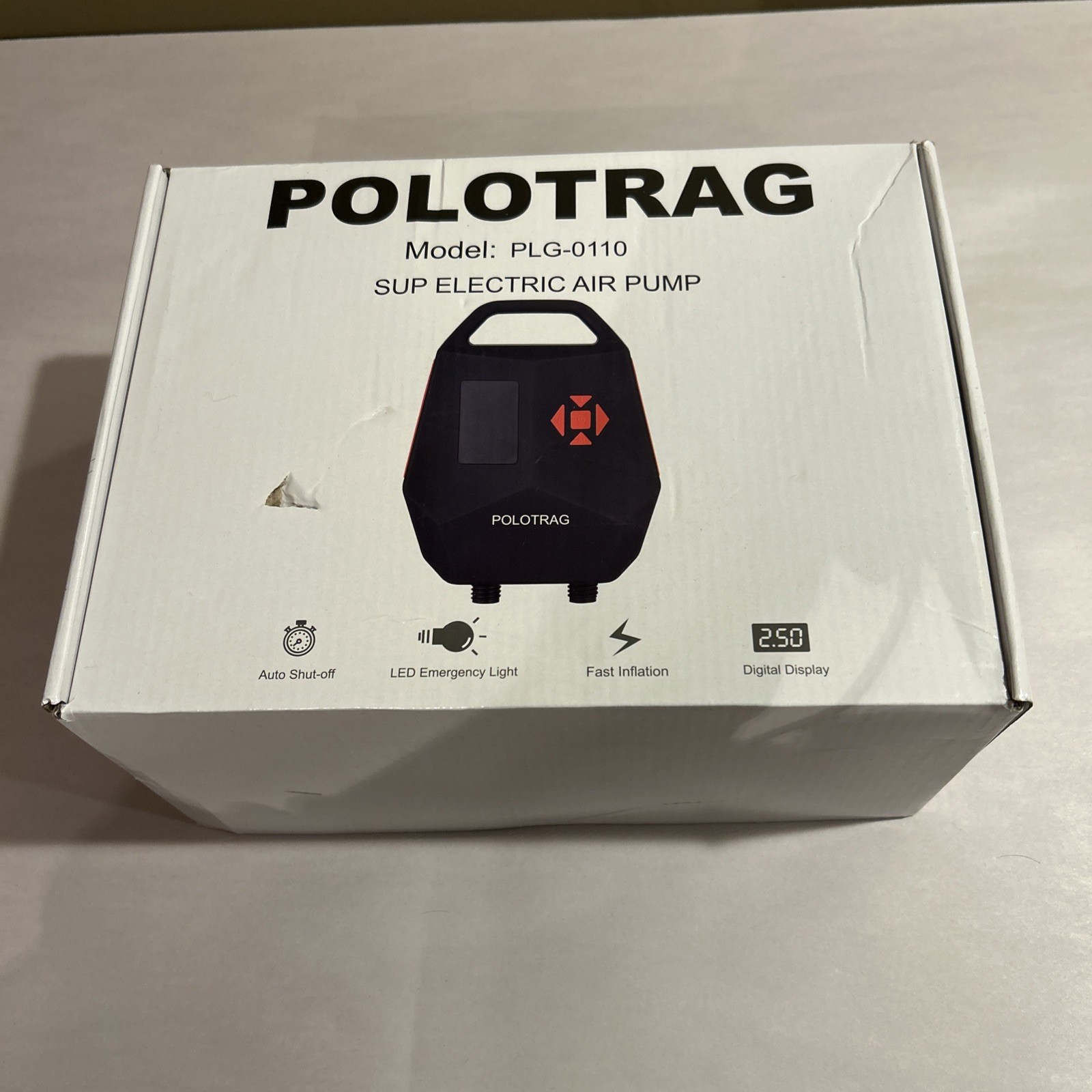 Polotrag Paddle Board Pump Model: PLG-0110 Red 20PSI New Open Box Fast Shipping