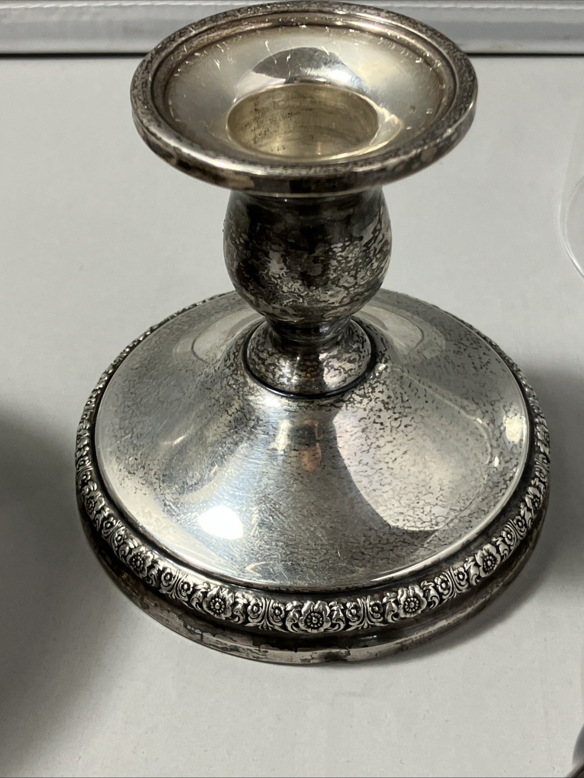 International Silver Prelude-Plain “Sterling Hollowware” Weighted Hurricane Lot