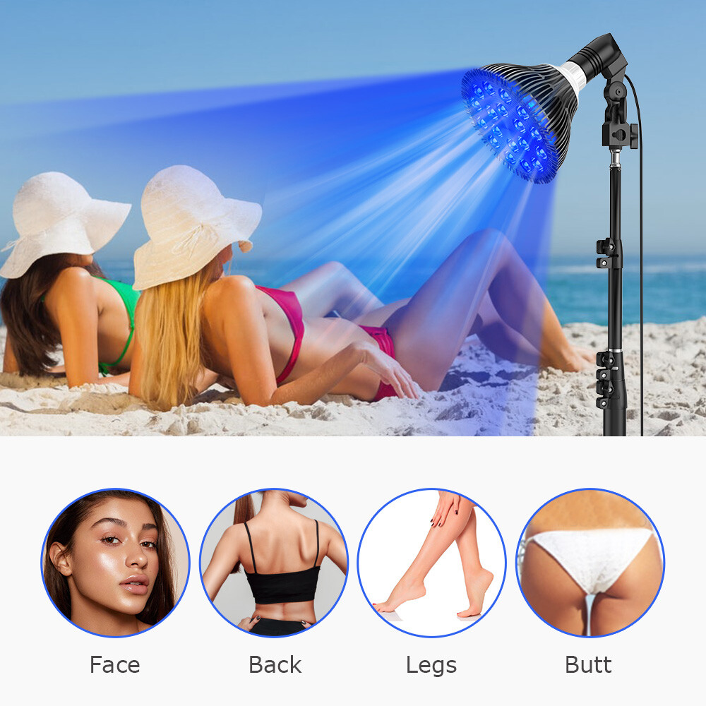 UV Tanning Lamp Sunbed Solarium Light Body Facial Tanning Bronze Skin Color