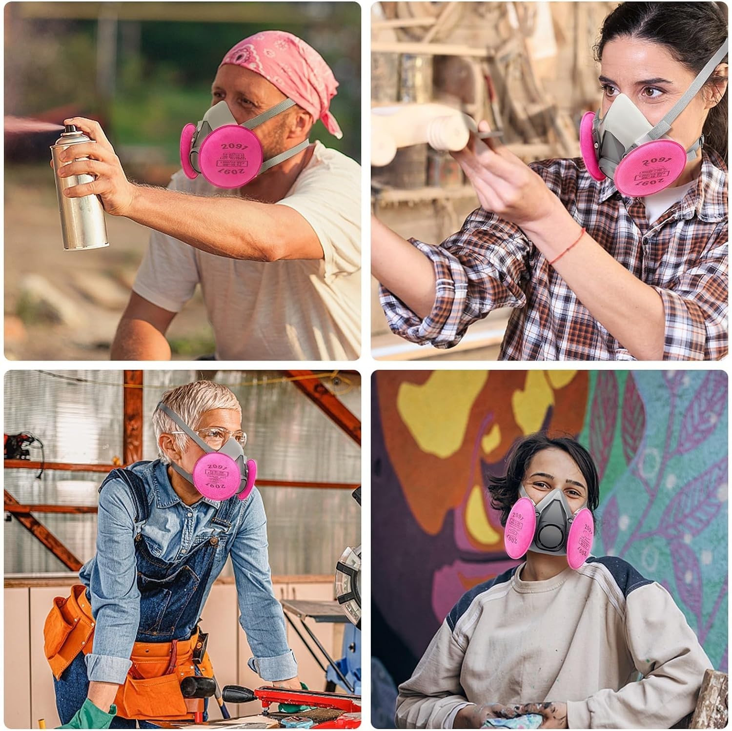 2091 P100 Replacement Particulate Filters Respirator for6000 6200 6800 7000 FF-4