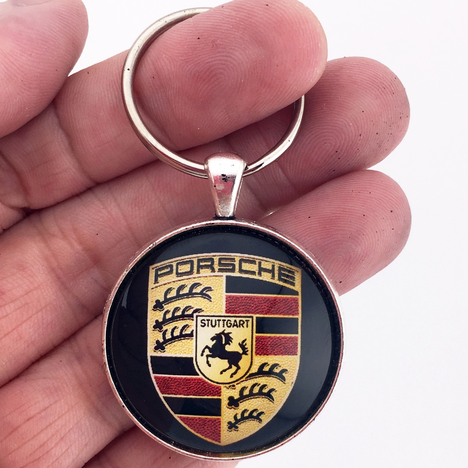 Porsche Steering Wheel Horn Button 911 356 944 964 993 930 928 1.2" Keychain