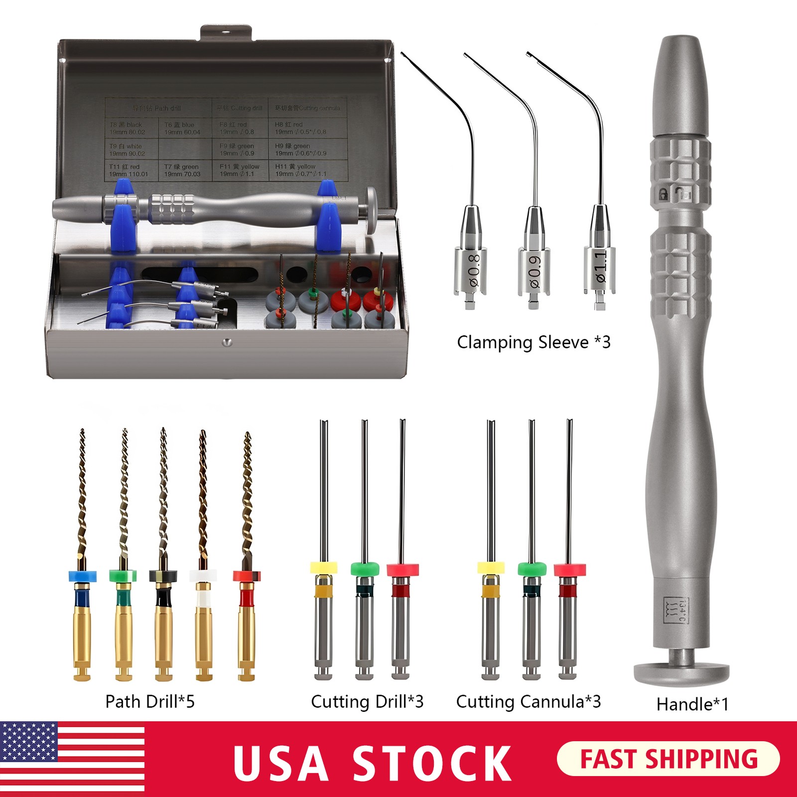 Dental Broken File Extractor Endodontic Removal System Kit Root Canal