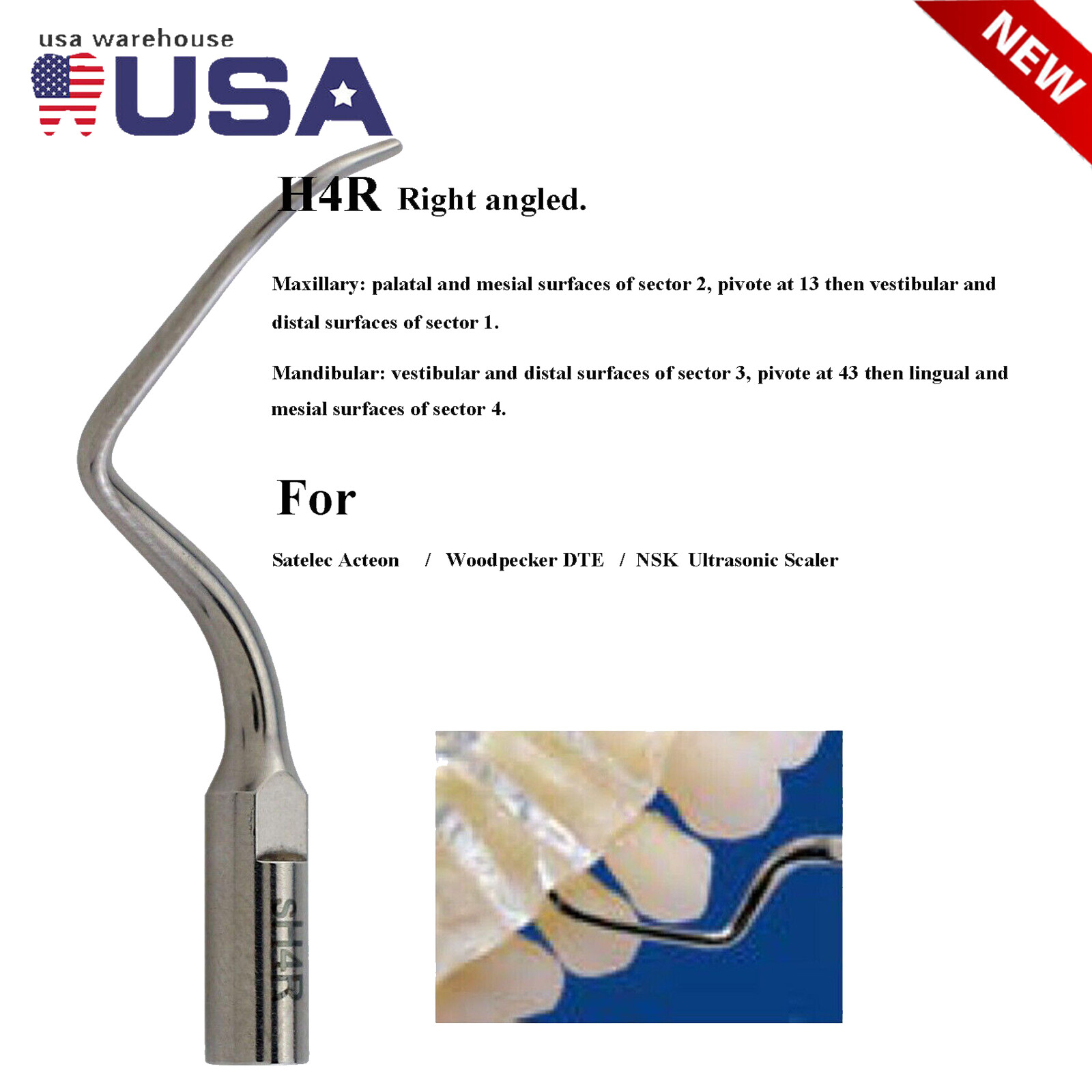 Fit Satelec ACTEON Newtron Handpiece Tips Dental Ultrasonic Piezo Scaler Scaling