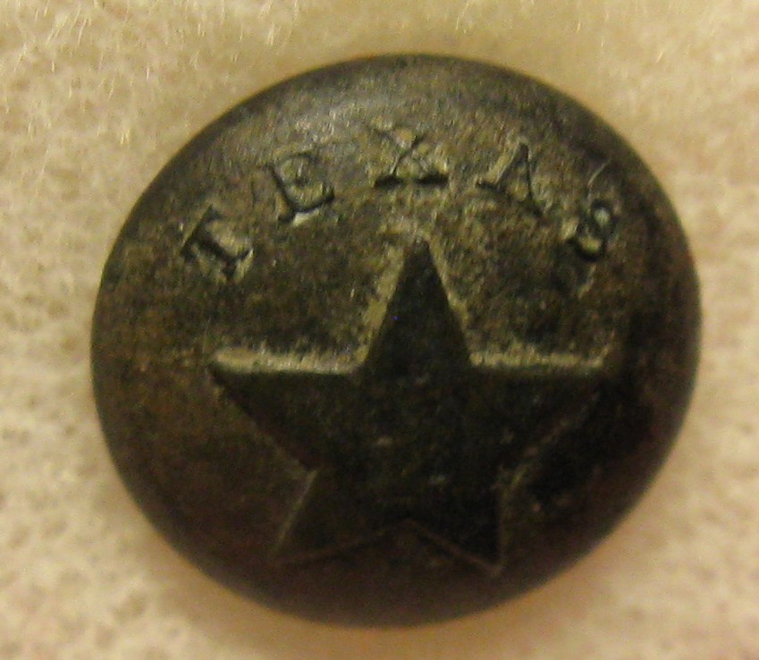 Pre-CW Republic of Texas Infantry Cuff Button, TX10Av