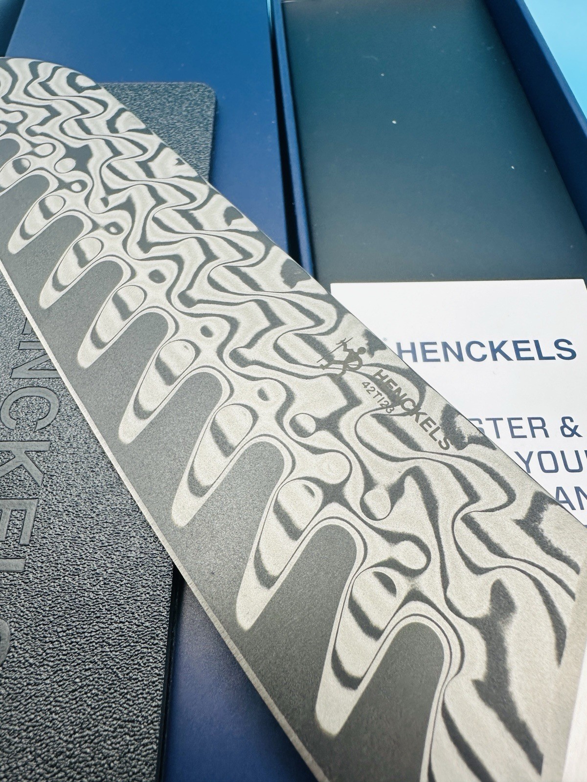 Henckels Compass Damascus Santoku Knife 7" D60 Forged Chef Kitchen Cutlery NEW