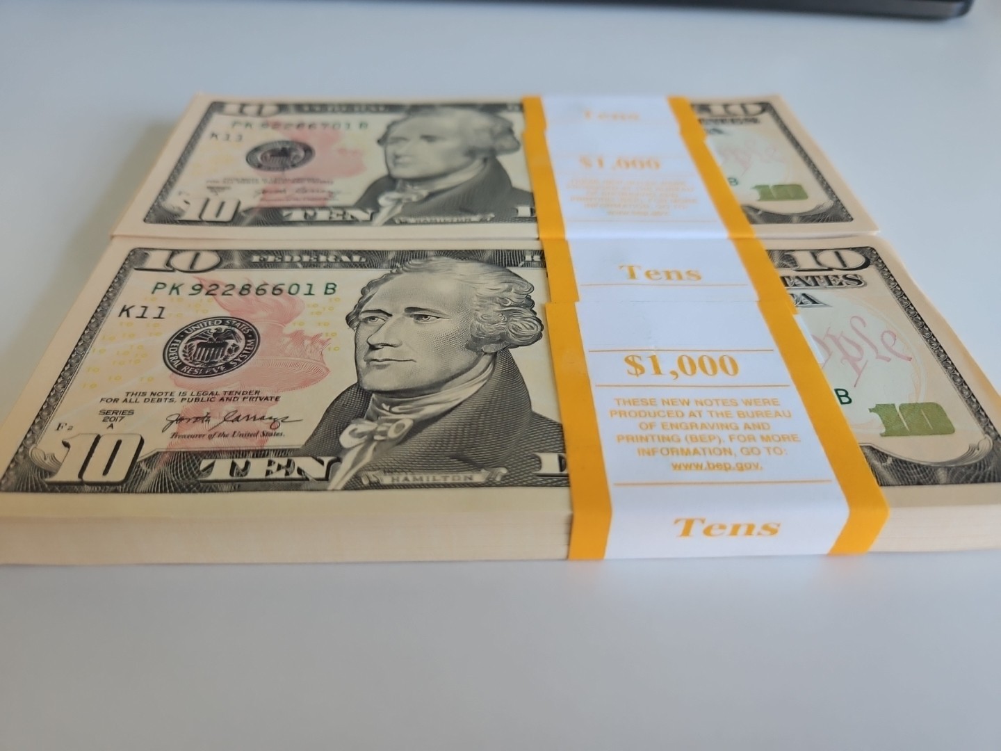 200 $10 BILLS $2000 VALUE CONSECUTIVE UNCIRCULATED CRISPY FRESH FAST SHIPPING !