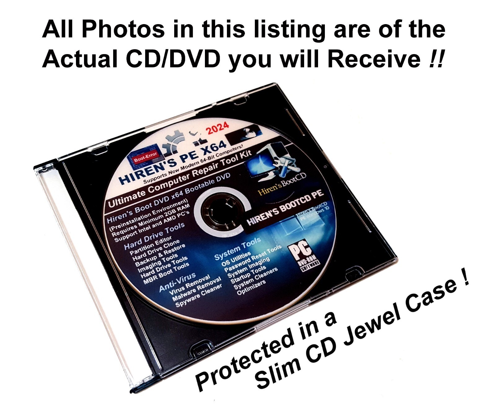 Hiren's Boot CD/DVD•Windows Recovery•HDD,SSD Repair&Clone•Virus Removal & More