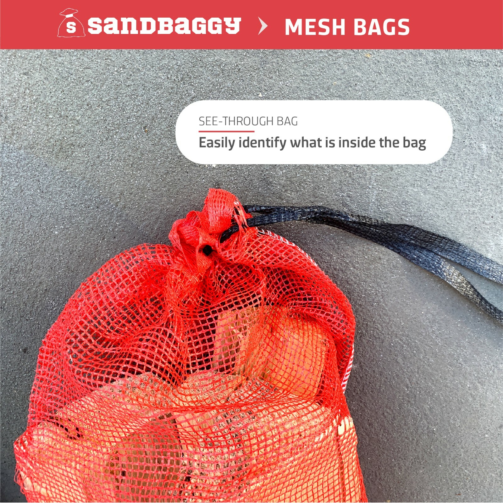Sandbaggy Mesh Onion Produce Bags | 4 Size Options | Great for Produce & Fruit