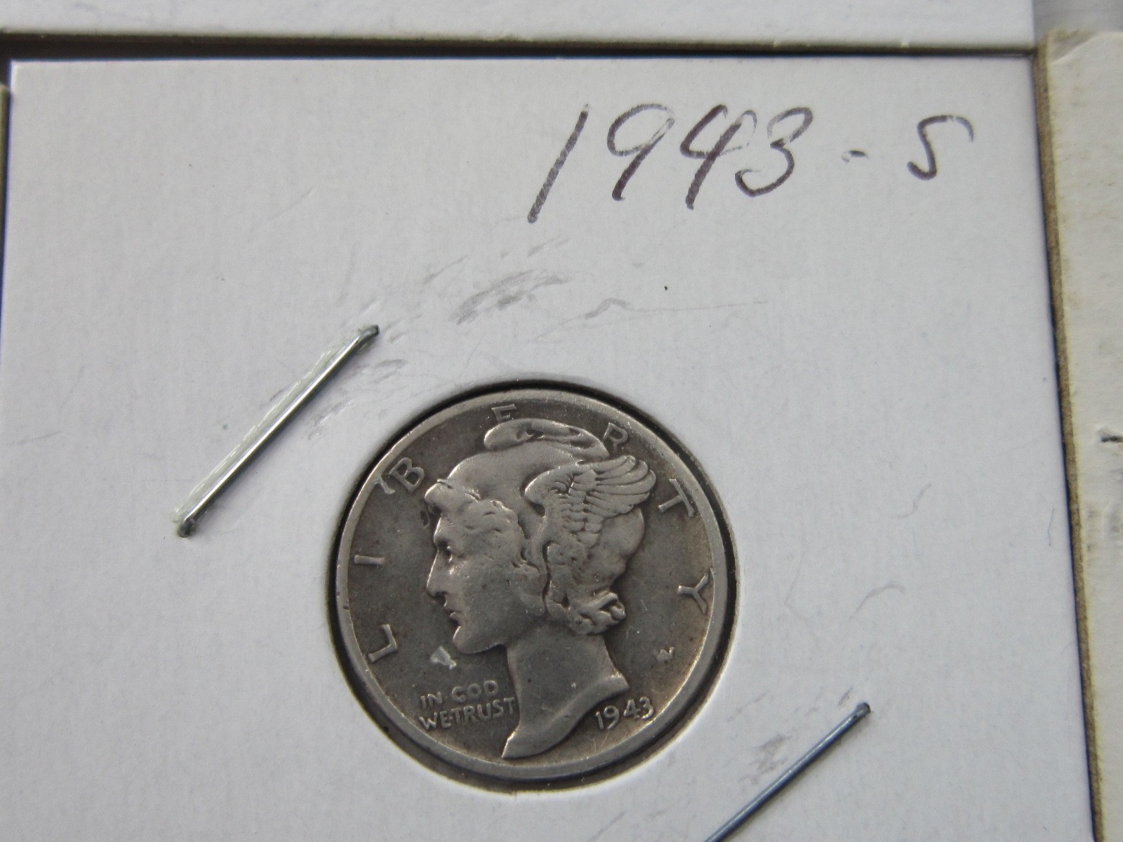 Five 1943 WALKING LIBERTY Half Dollar Silver Coins & FIVE 1943 Mercury Dimes