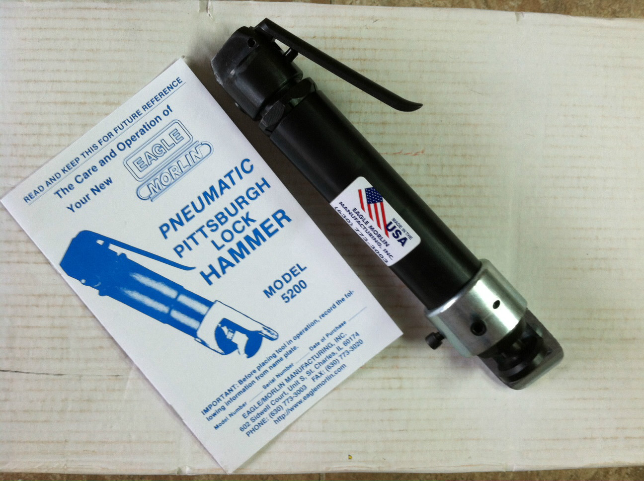 Morlin Model 5200  Air Pittsburgh Lock Hammer -USA