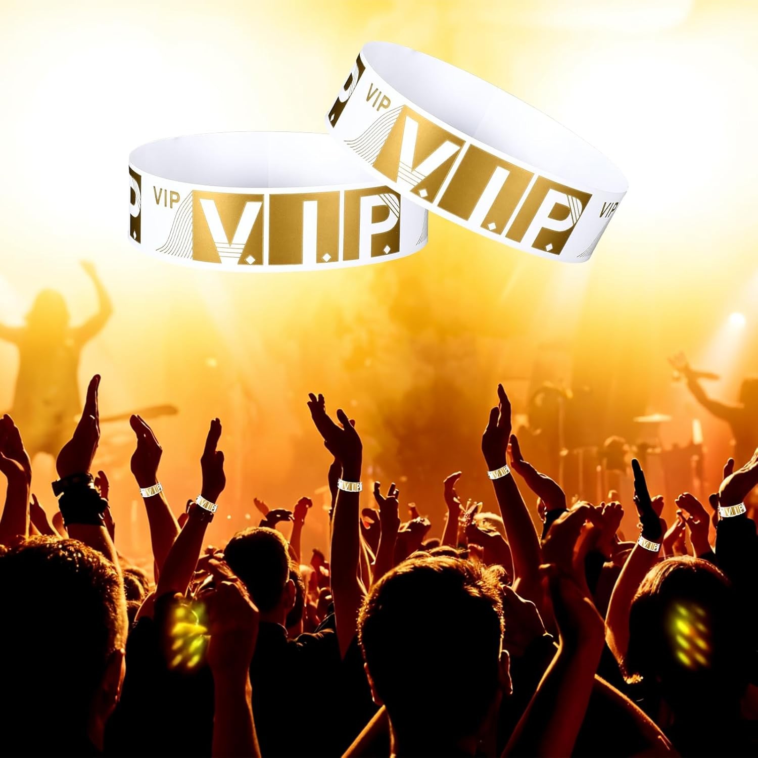 100 Pcs VIP Wristbands for Events Concert Club Amusement Park Party Bracelets