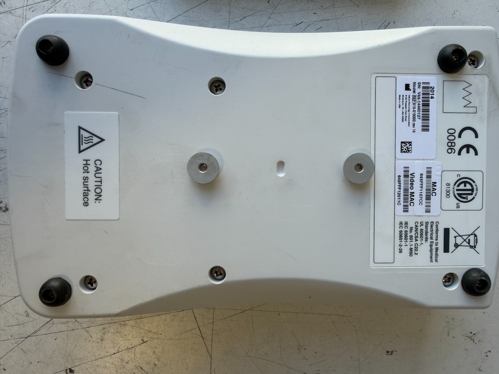 Natus Nicolet v44 EEG amplifier and headbox (HB-4 v44) w/Microphone/Power Supply