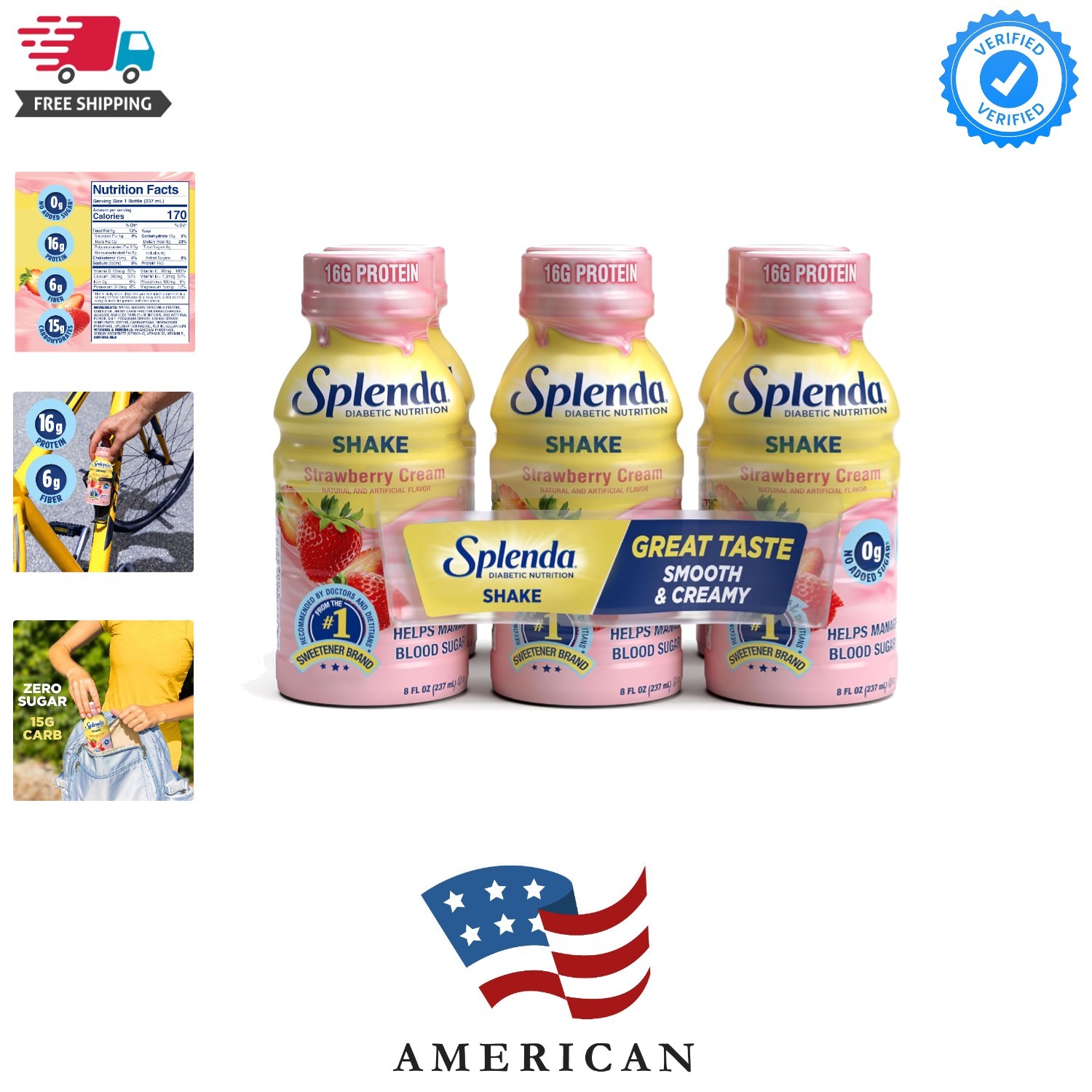 Diabetes Nutrition Shakes - Meal Replacement Shake, 8 Fluid Ounces Per Bottle...