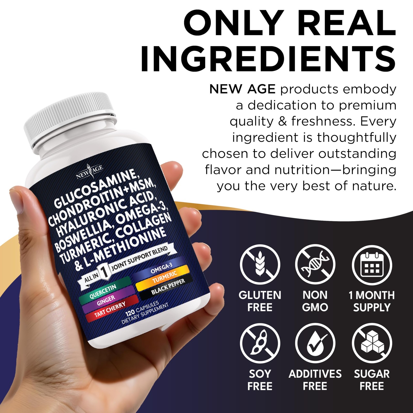 Glucosamine Chondroitin, MSM, Turmeric Curcumin, Collagen, Hyaluronic Acid, Omeg