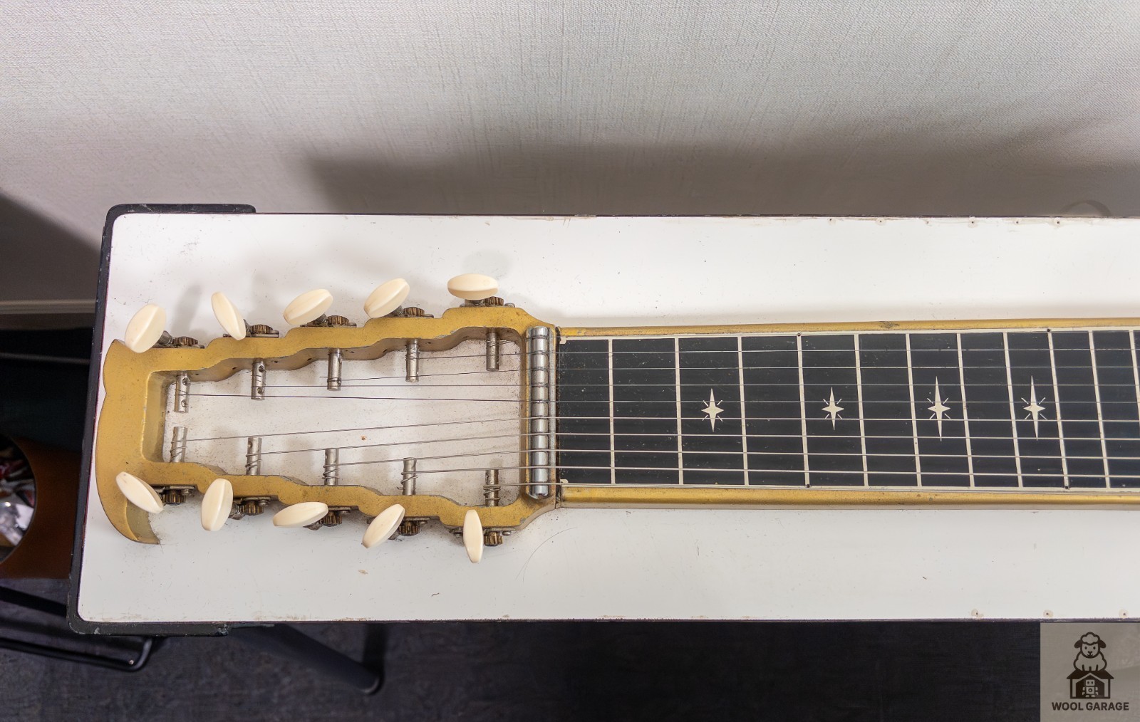 FUZZY 10 String Pedal Steel Guitar 6 Pedals w/ Hard Case Vintage From Japan