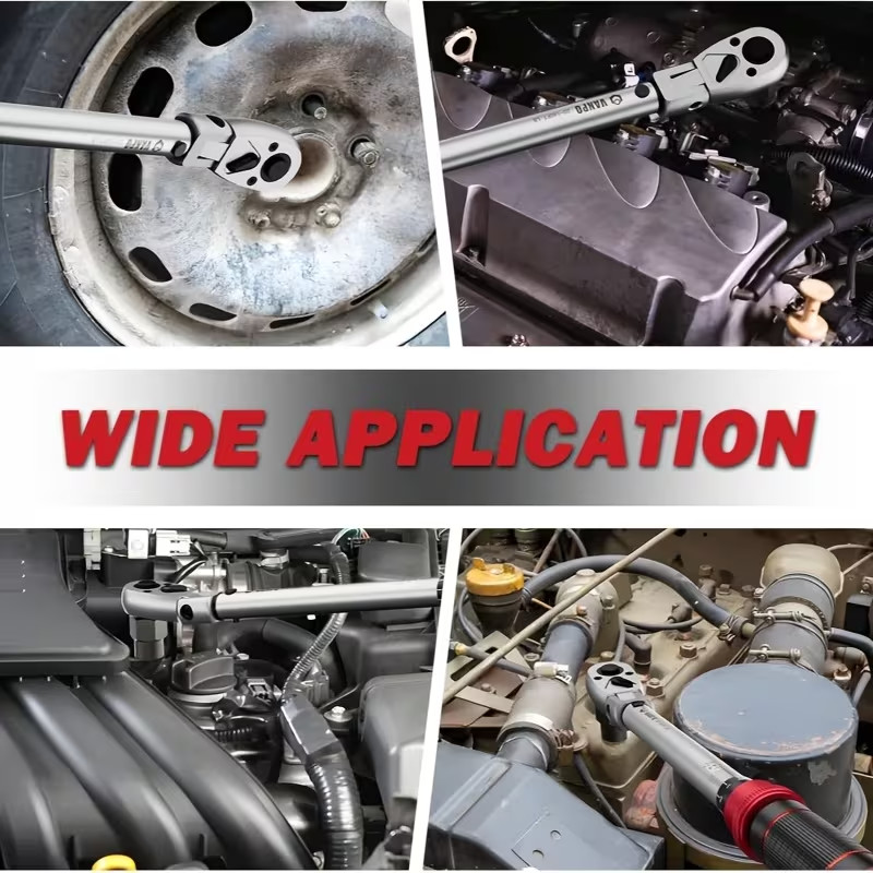 72-Tooth Torque Wrench Adjustable Torque Wrench 1/2" Drive 26-260ft.lb/35-350n.m