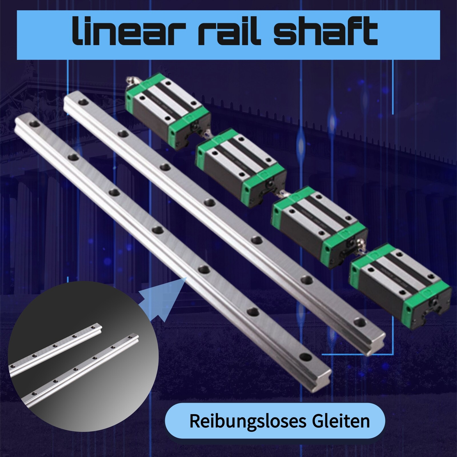 2PCS HGR15/HGR20/HGR25 Linear Guide Rail 200-2200mm+4PCS HGH15/20CA Slide Block