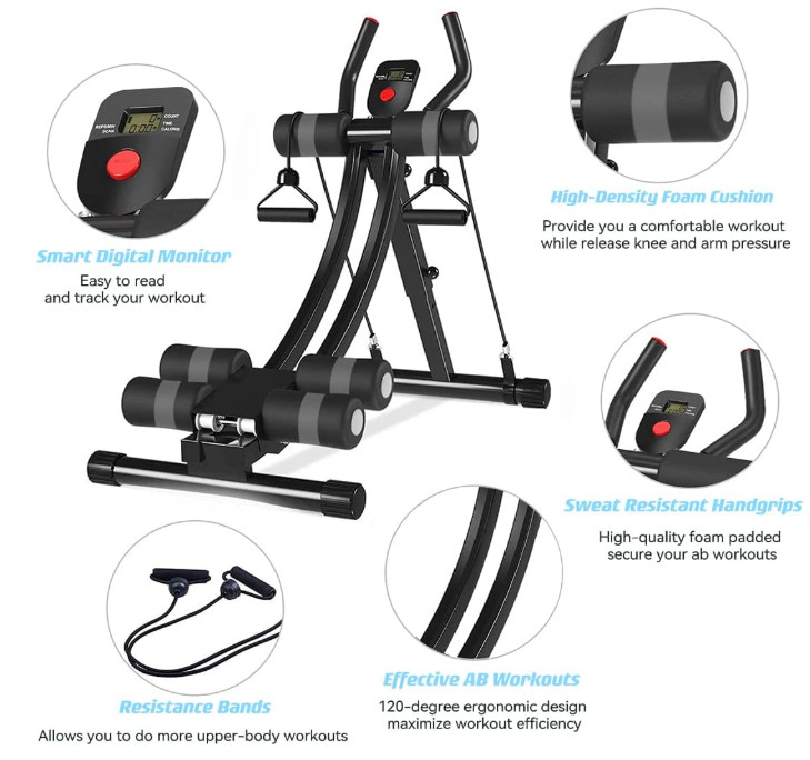 Core & Abdominal Trainers AB Workout Machine Home Gym Strength Training Ab, New