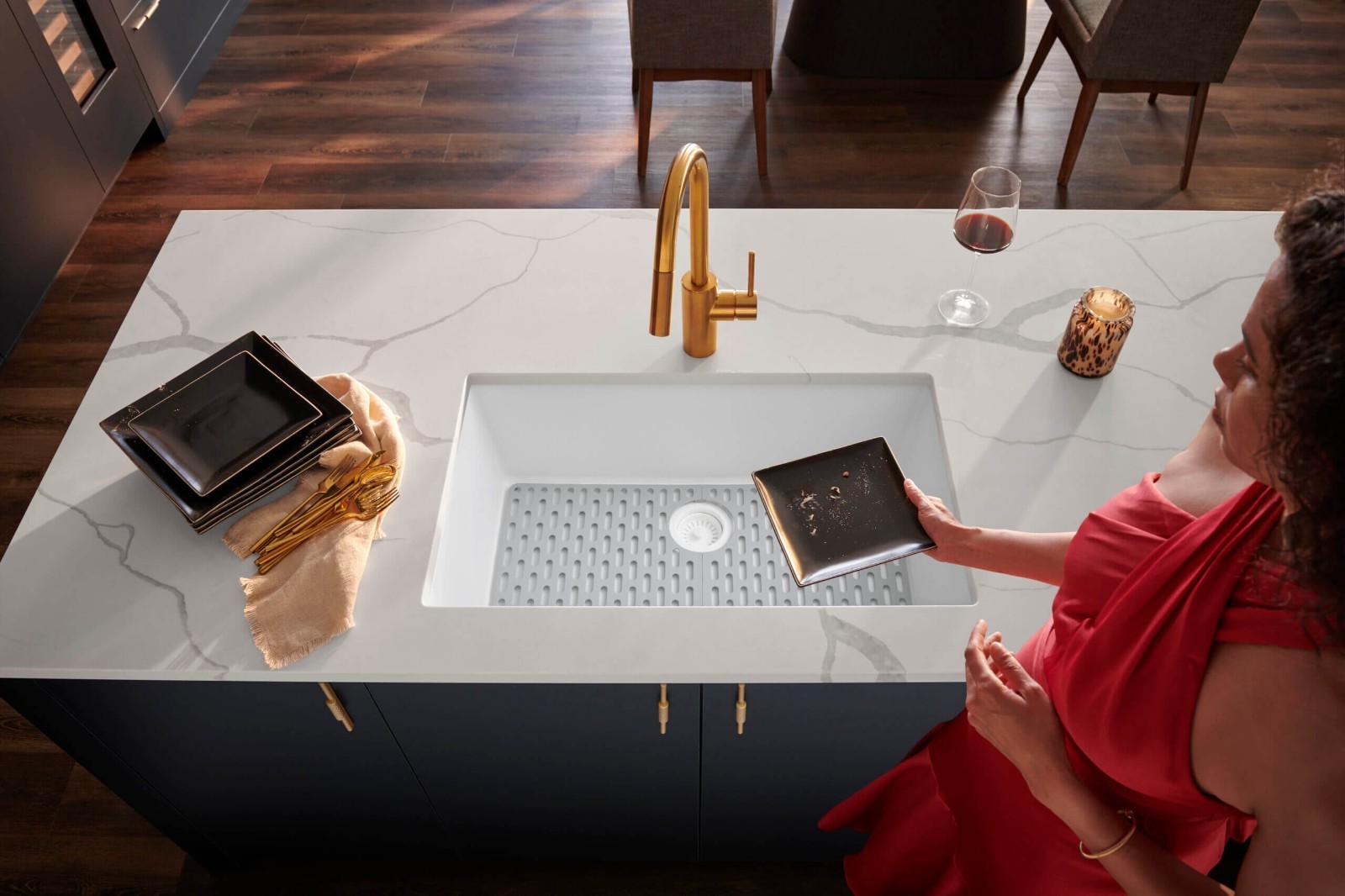 Ruvati 27x18" Undermount Granite Composite Quartz Kitchen Sink- RVG2027WH