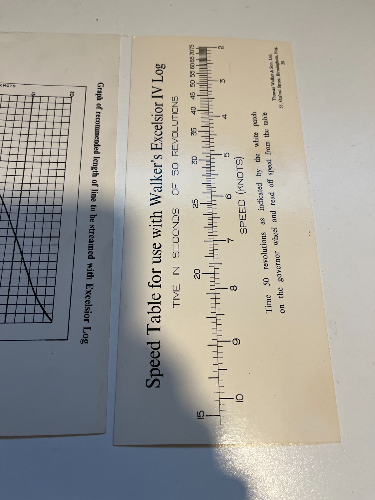 Walkers Excelsior IV Antique Ship-log never used