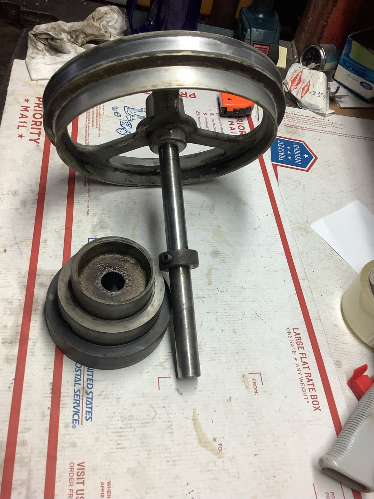 South Bend 9” rear drive countershaft pulleys and shaft