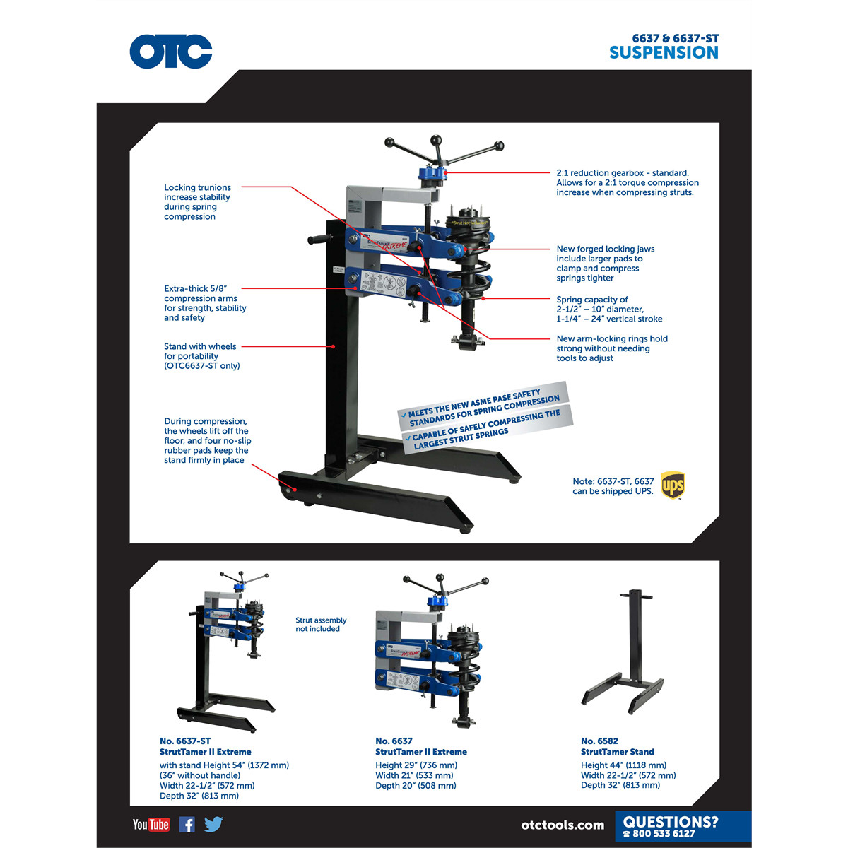 OTC Tools 6637-ST Strut Tamer II Extreme with Stand