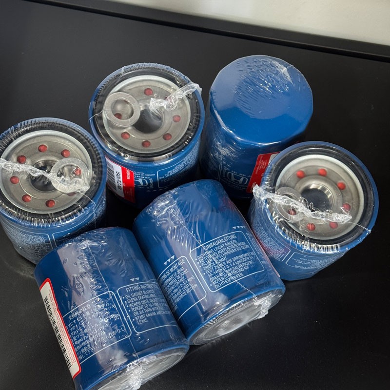 6 Honda Genuine Oil Filters WITH Drain Plug Washer 15400-PLC-004 NEW SEALED