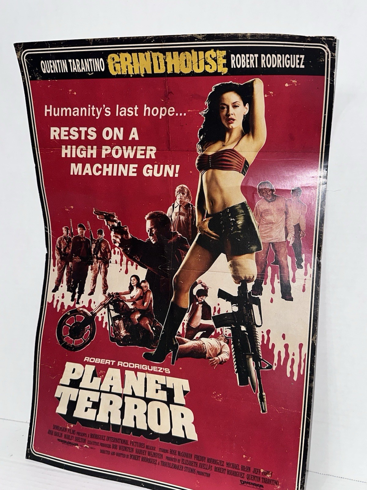 Planet Terror NECA Limited Ed 18”x12” Poster Rose McGowan’s & Cast UNIQUE