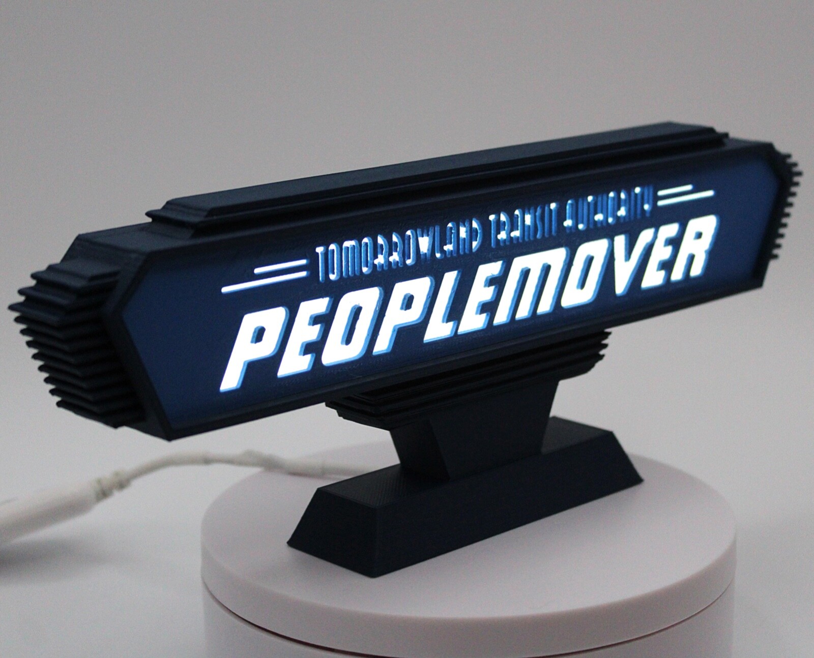 PeopleMover Tomorrowland Transit Authority TTA 3D Printed Sign Replica LED Light
