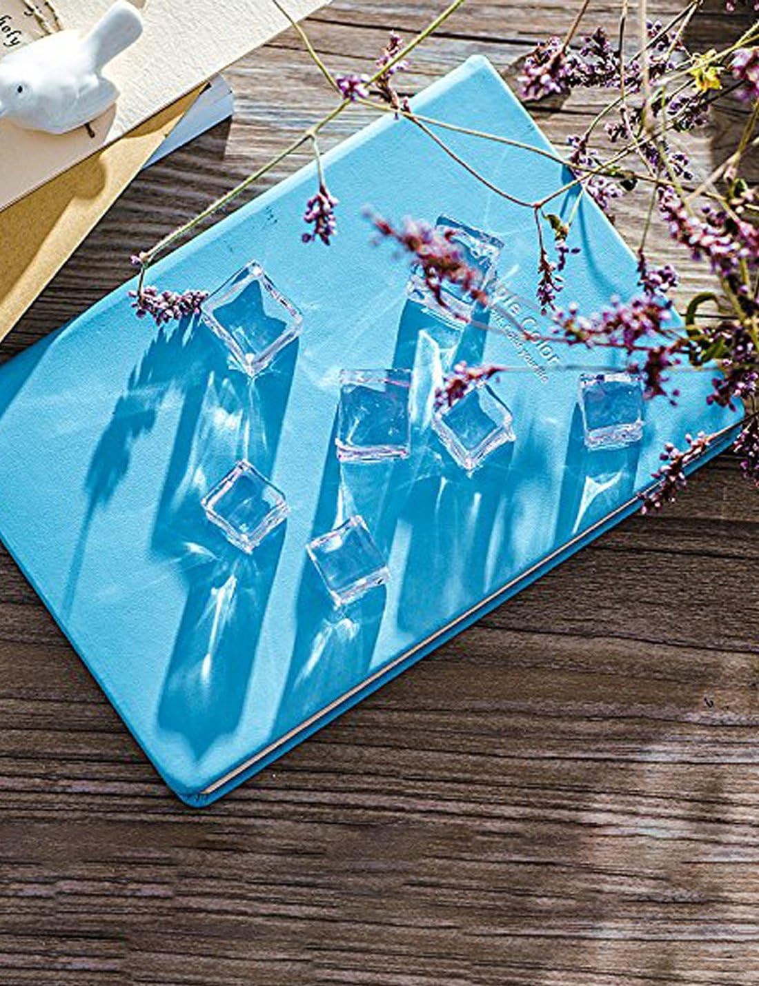 Clear Fake Ice Cubes, 20 PCS 0.8" Plastic Ice Cubes Acrylic Clear Ice Rock