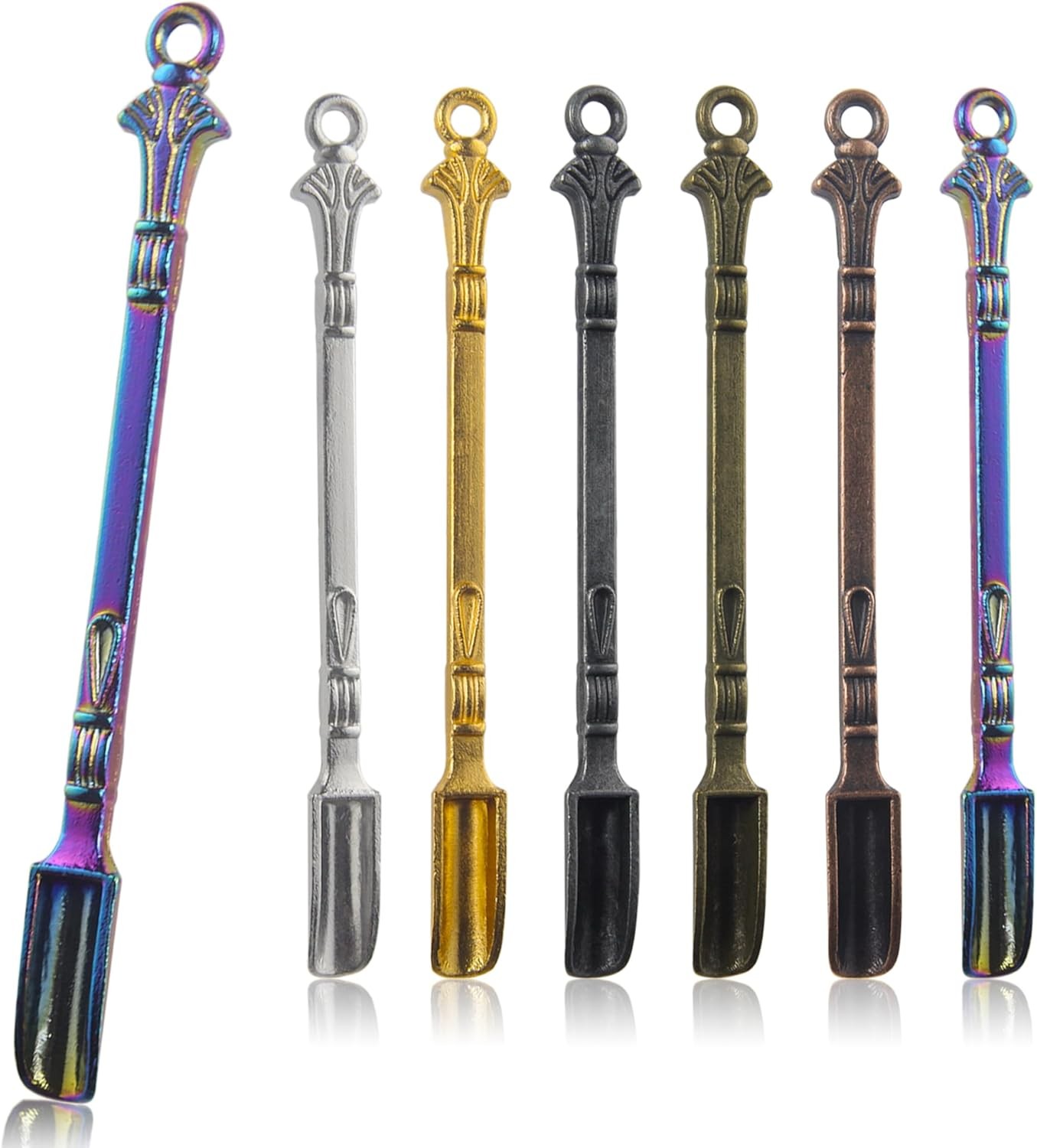 6-Pack Mini Spoons Metal Tiny Shovels 3-Inch Small Medicine Spoon for Home Kitch