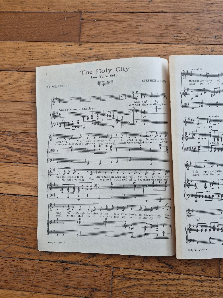 VTG Religious Spiritual Church Sheet Music