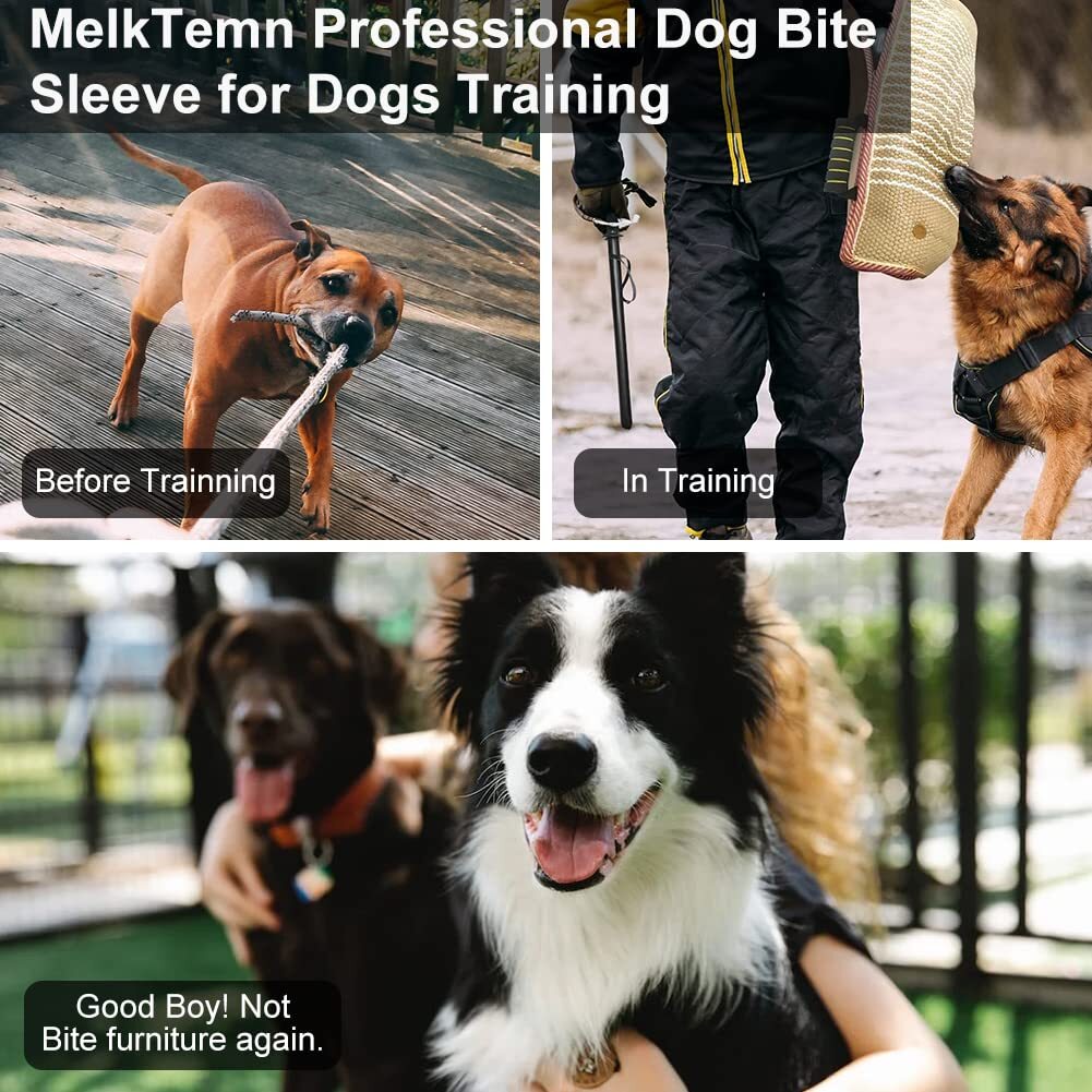 Dog Bite Training Set Dog Bite Sleeve Arm with Whip Agitation Stick Professio...