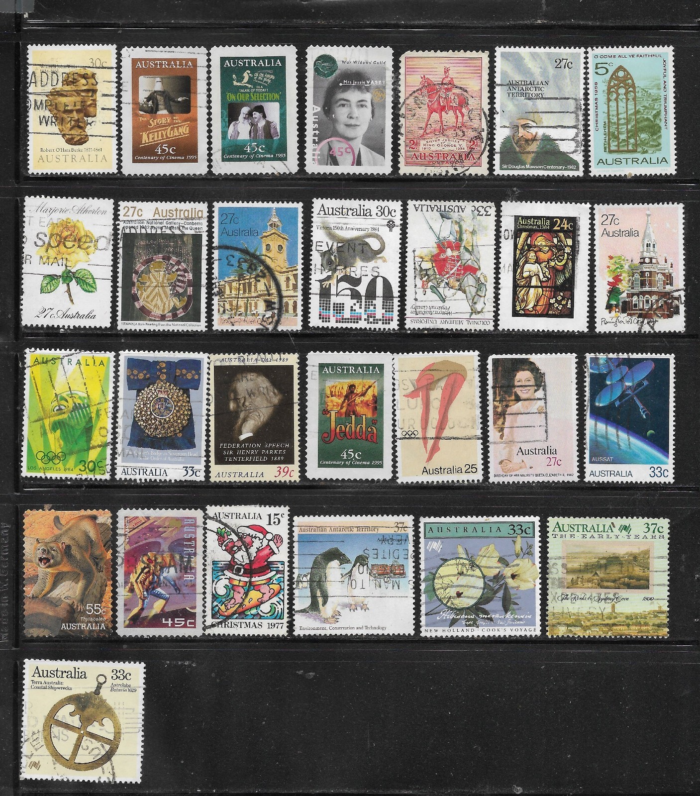 63 Used Australia Stamps