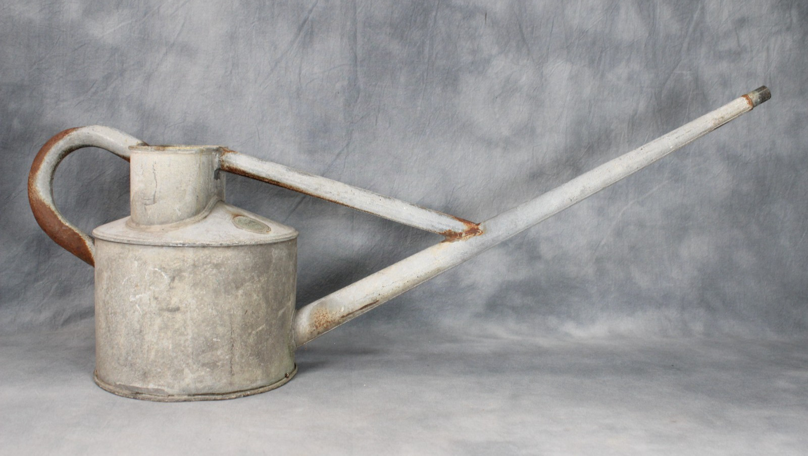 Large Vintage Haws No2 4QT Long Reach Spout Galvanised Steel Garden Watering Can